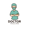 Doctor mascot logo design template