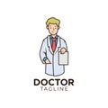 Doctor mascot logo design template