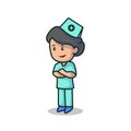 Minimalist Nurse mascot design template