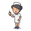 Minimalist Nurse mascot design template