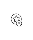 No star icon,vector best line icon,vector best illustration design icon. Royalty Free Stock Photo