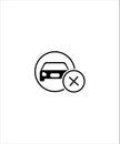No car icon,no car parking icon,vector best flat icon. Royalty Free Stock Photo