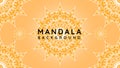 mandala orange color background in 4k size