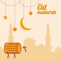 Eid Mubarak illustration vector design Royalty Free Stock Photo