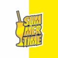 Summer time logo illustration design Royalty Free Stock Photo