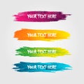 Set of Lower third brushs pack Royalty Free Stock Photo