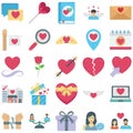 Mother Day Color Vector icons set every single icon can easily modify or edit Royalty Free Stock Photo