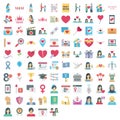 Mother Day Color Vector icons set every single icon can easily modify or edit Royalty Free Stock Photo