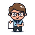 Cute geek nerd guy design illustration