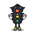 Cute traffic light mascot design
