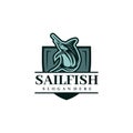 Sail Fish logo vector design inspiration