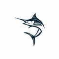 Marlin fish logo design vector Royalty Free Stock Photo