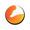 Fox icon logo vector on white background Royalty Free Stock Photo