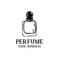 Illustration parfume bottle design vector