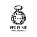 Parfume bottle design logo vector Royalty Free Stock Photo