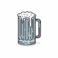 Beer mug simple illustration cartoon style design vector Royalty Free Stock Photo