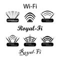 Wi fi symbol. The icon for the coverage area. User sign. Internet zone.