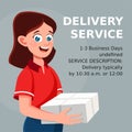 Delivery woman holding a cardboard box Royalty Free Stock Photo