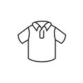 Polo shirt thin icon isolated on white background