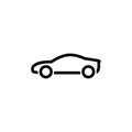 Car thin icon isolated on white background Royalty Free Stock Photo