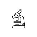 Microscope thin icon isolated on white background