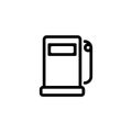 Gas pump thin icon isolated on white background Royalty Free Stock Photo