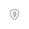 guitar pick thin icon isolated on white background Royalty Free Stock Photo
