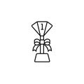 trophy thin icon isolated on white background Royalty Free Stock Photo
