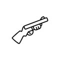 short gun thin icon isolated on white background Royalty Free Stock Photo