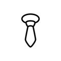 Neck tie thin icon isolated on white background Royalty Free Stock Photo