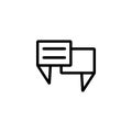 Conversation thin icon isolated vector on white background