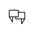 Conversation thin icon isolated vector on white background