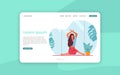 Yoga landing page template concept.