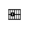 Jail icon isolated vector on white background Royalty Free Stock Photo