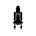 Space craft icon isolated vector on white background