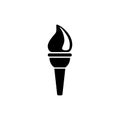 Torch icon isolated vector on white background Royalty Free Stock Photo