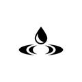 Dropping water icon isolated vector on white