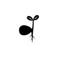 Baby plant germinate icon isolated vector on white