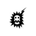 Electric shock icon isolated vector on white Royalty Free Stock Photo