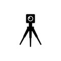 Theodolite icon vector isolated on white