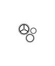 Gear icon,three gear set,machine gear,vector best flat icon.