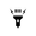 Bar code reader icon vector isolated on white