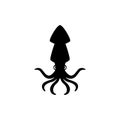 Squid icon vector isolated on white