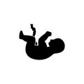 Unborn child icon vector on white Royalty Free Stock Photo