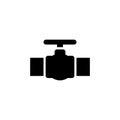 Water valve icon on white