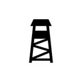 Observation tower icon vector on white background