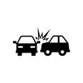 Cars accident icon vector