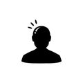 Bald head man icon vector Royalty Free Stock Photo