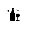 Wine bottle icon vector Royalty Free Stock Photo