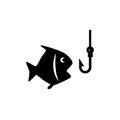 Fishing hook icon vector Royalty Free Stock Photo